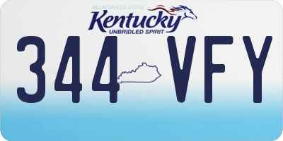 KY license plate 344VFY
