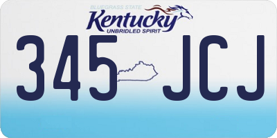 KY license plate 345JCJ