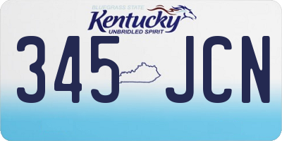 KY license plate 345JCN