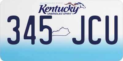 KY license plate 345JCU