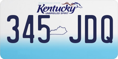 KY license plate 345JDQ