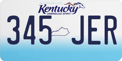 KY license plate 345JER
