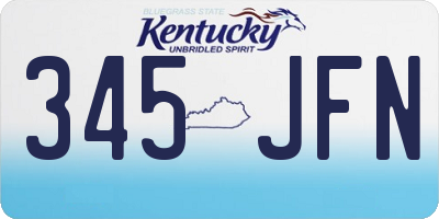 KY license plate 345JFN