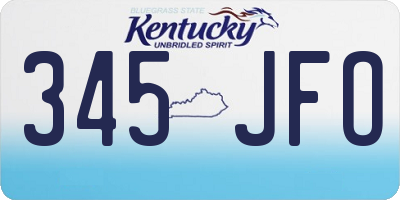 KY license plate 345JFO