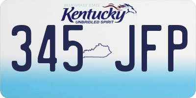 KY license plate 345JFP
