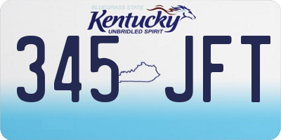 KY license plate 345JFT