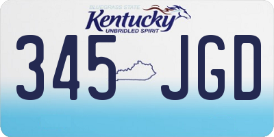 KY license plate 345JGD