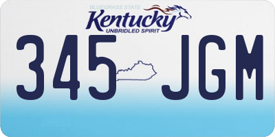 KY license plate 345JGM