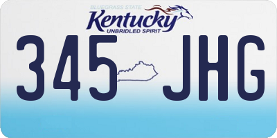 KY license plate 345JHG