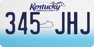 KY license plate 345JHJ