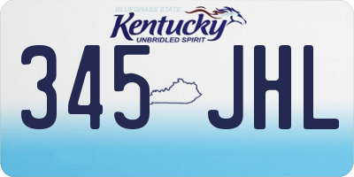 KY license plate 345JHL