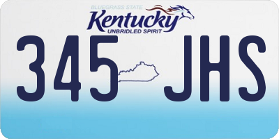 KY license plate 345JHS