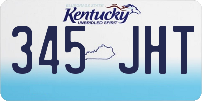 KY license plate 345JHT