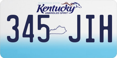 KY license plate 345JIH