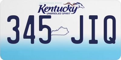 KY license plate 345JIQ