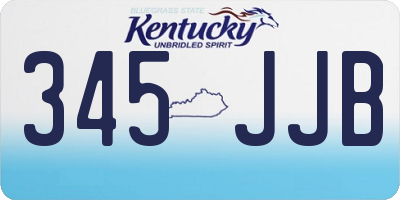 KY license plate 345JJB