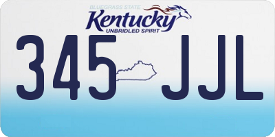 KY license plate 345JJL