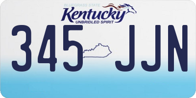 KY license plate 345JJN