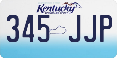 KY license plate 345JJP
