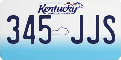 KY license plate 345JJS