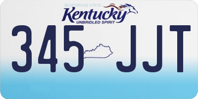 KY license plate 345JJT