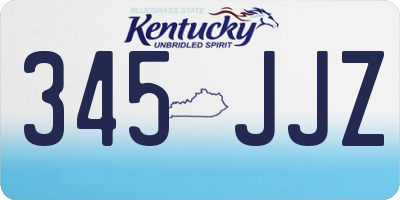 KY license plate 345JJZ