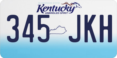 KY license plate 345JKH