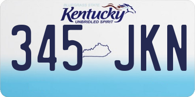 KY license plate 345JKN