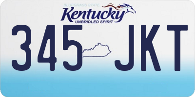 KY license plate 345JKT