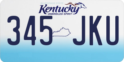 KY license plate 345JKU