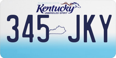 KY license plate 345JKY
