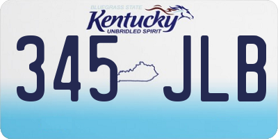 KY license plate 345JLB