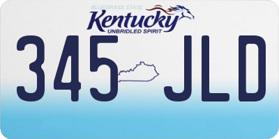 KY license plate 345JLD