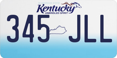 KY license plate 345JLL
