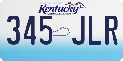 KY license plate 345JLR