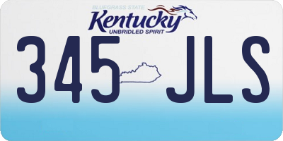 KY license plate 345JLS