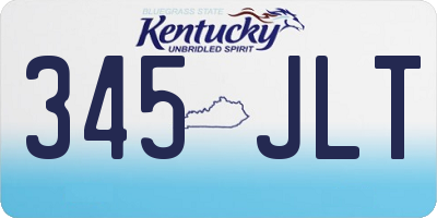 KY license plate 345JLT
