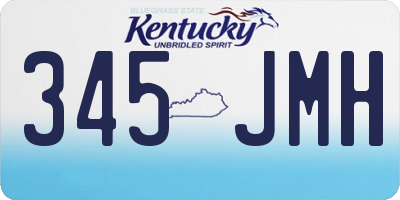 KY license plate 345JMH