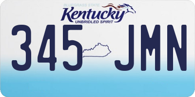 KY license plate 345JMN