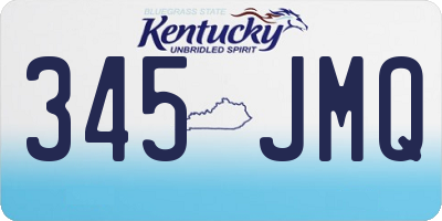 KY license plate 345JMQ