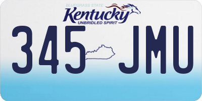 KY license plate 345JMU