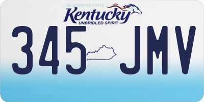 KY license plate 345JMV