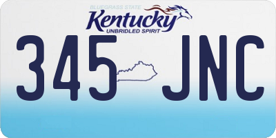 KY license plate 345JNC