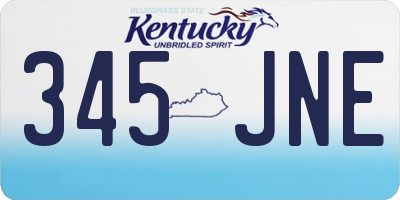 KY license plate 345JNE
