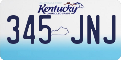 KY license plate 345JNJ
