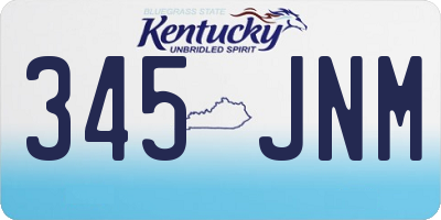 KY license plate 345JNM