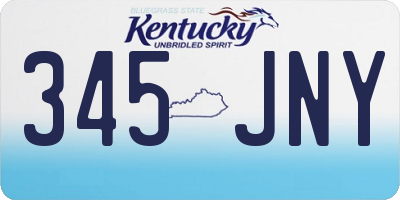 KY license plate 345JNY