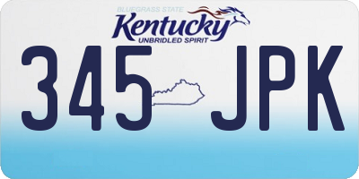 KY license plate 345JPK