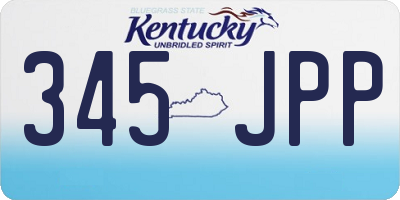 KY license plate 345JPP