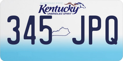 KY license plate 345JPQ